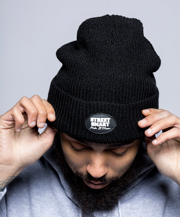 Street Smart Black Beanie